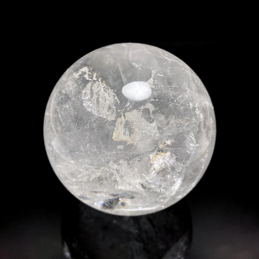 天然石虹あり 水晶のスフィア 丸玉 置物m.306 rainbowinquartz-542mis01-1-