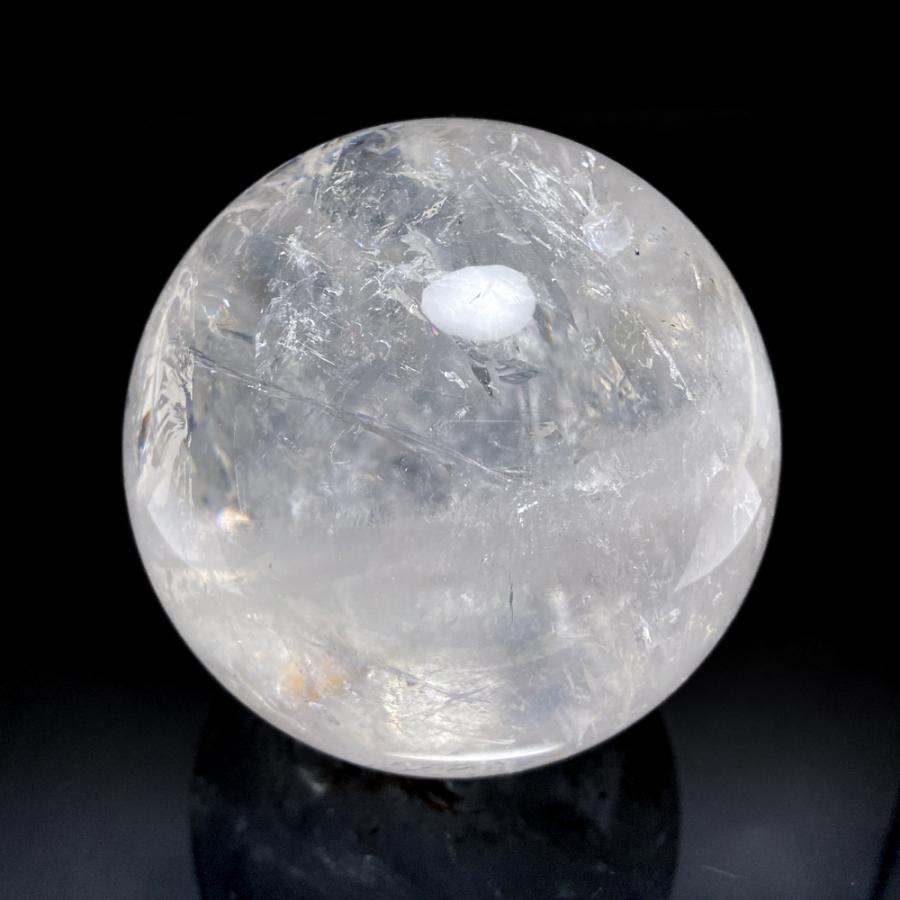 レインボー入り 天然水晶丸玉 78mmの画像