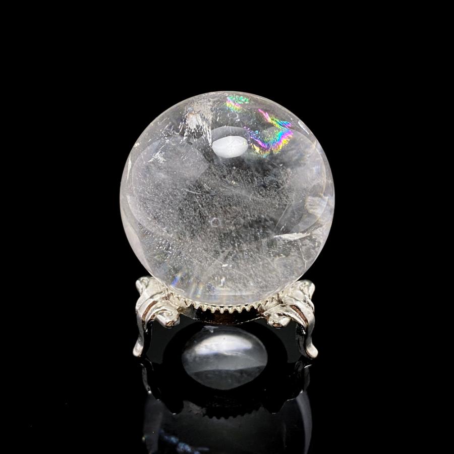 レインボー入り 天然水晶丸玉 41mm 台座付き : 陽和堂 - 通販 - Yahoo