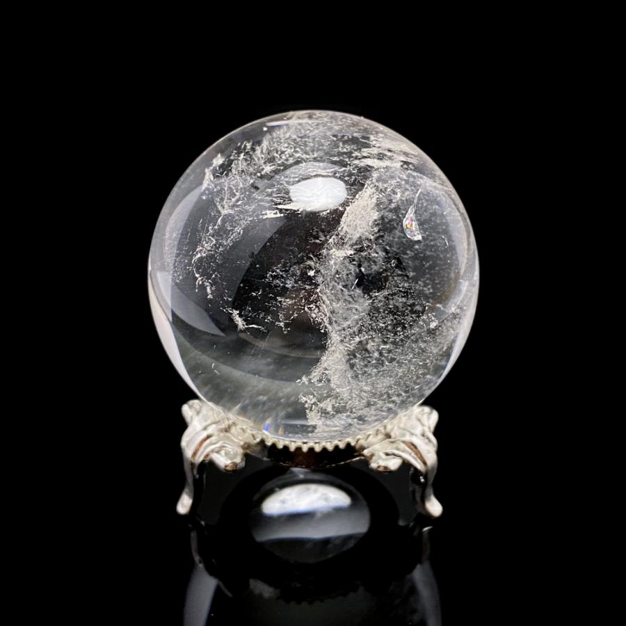 レインボー入り 天然水晶丸玉 44mm 台座付き : 陽和堂 - 通販 - Yahoo