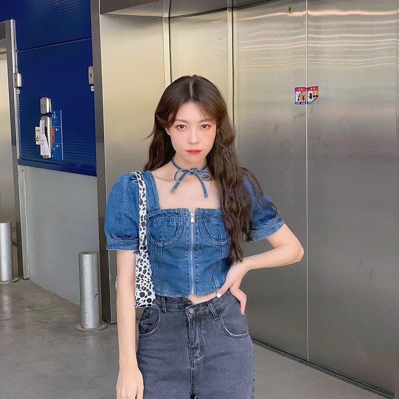 超特価セール クロップドデニムトップス【MAISON SPECIAL/メゾン