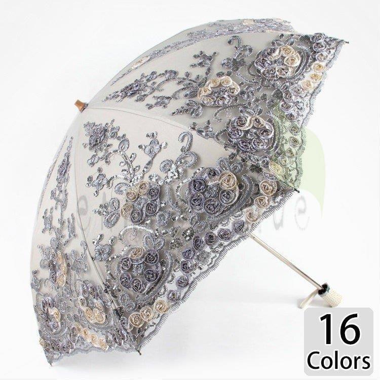 傘 レディース 可愛い 晴雨兼用 耐風 折りたたみ傘 折り畳み傘 ジャンプ おしゃれ 軽量 刺繍 花柄 光沢 高級 マダム エレガント 上品 セレブ マダム Gk1478 Yoyo商店 通販 Yahoo ショッピング
