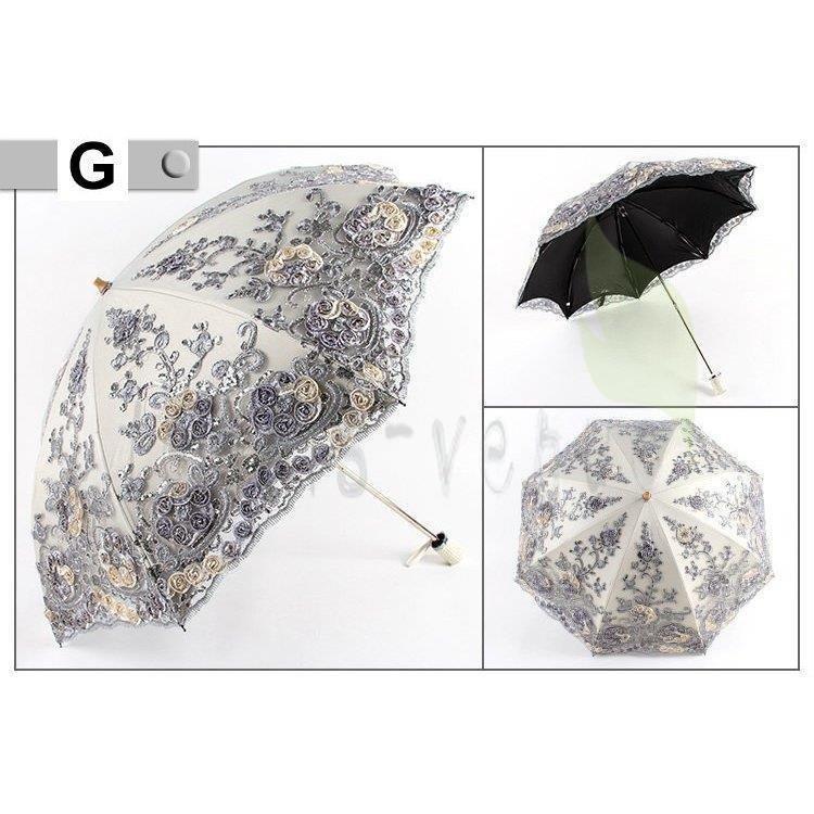 傘 レディース 可愛い 晴雨兼用 耐風 折りたたみ傘 折り畳み傘 ジャンプ おしゃれ 軽量 刺繍 花柄 光沢 高級 マダム エレガント 上品 セレブ マダム Gk1478 Yoyo商店 通販 Yahoo ショッピング