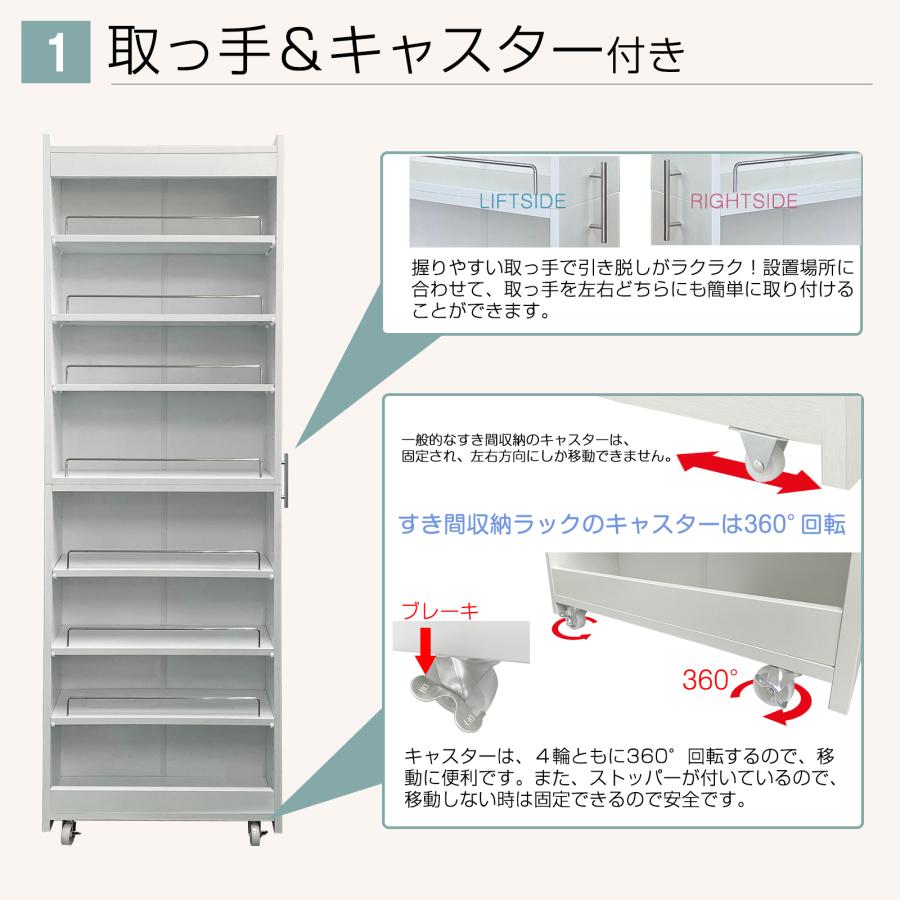 隙間収納 キッチンワゴン すき間収納 キャスター付き 幅20cm 隙間収納 キッチンワゴン すき間収納 キャスター付き 幅20cm