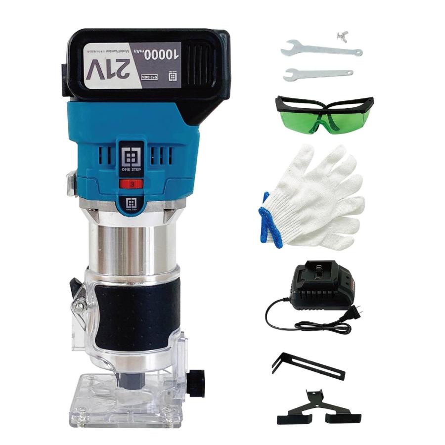 電動トリマー 充電式 コードレス 電動ルーター 木工用 バッテリー 充電