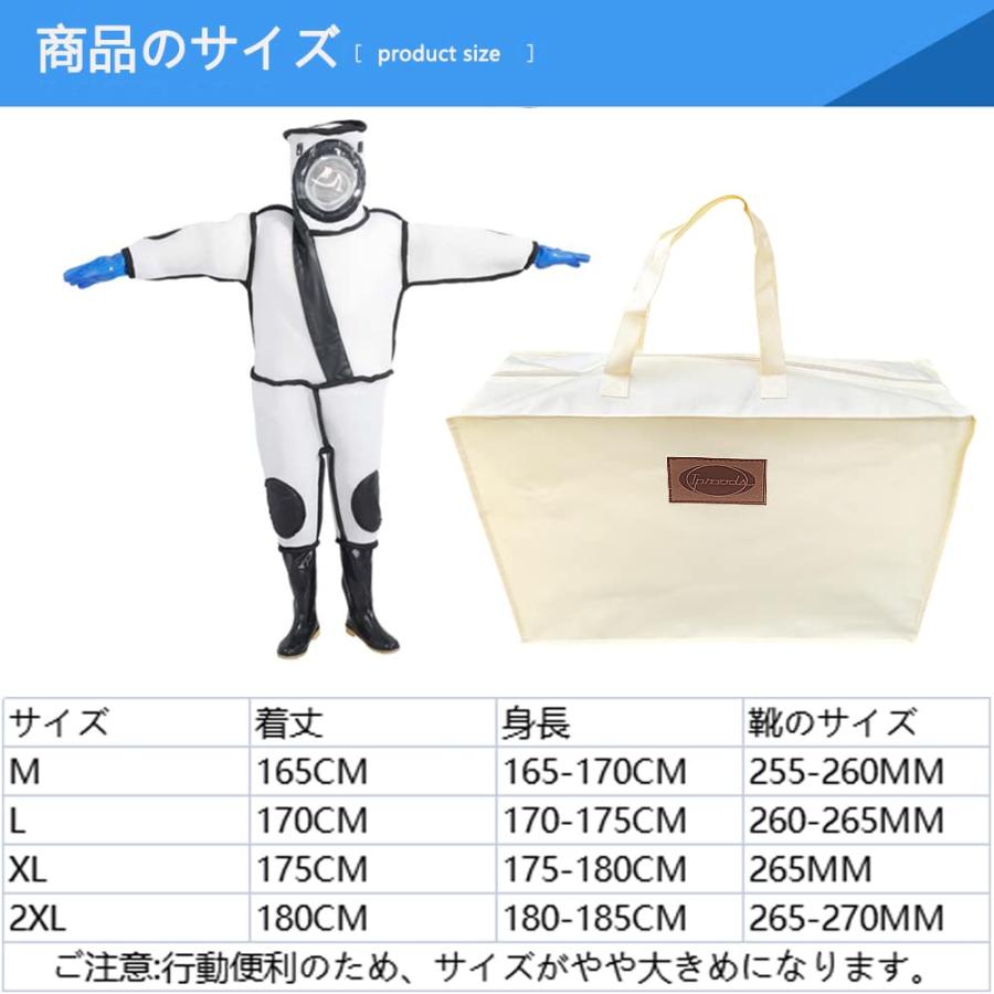 スズメ蜂防護服 スズメバチ駆除用蜂防護服 フェイスネット付き 通気性