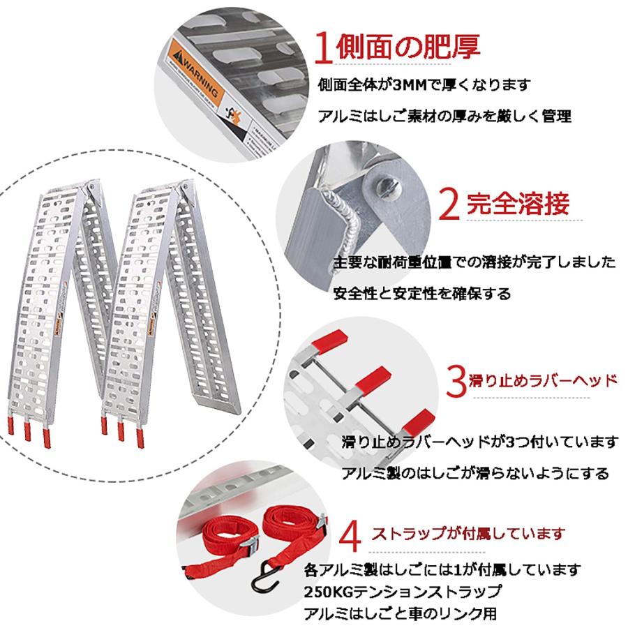 アルミラダーレール 折り畳み式軽量 アルミラダー コンパクト 長さ