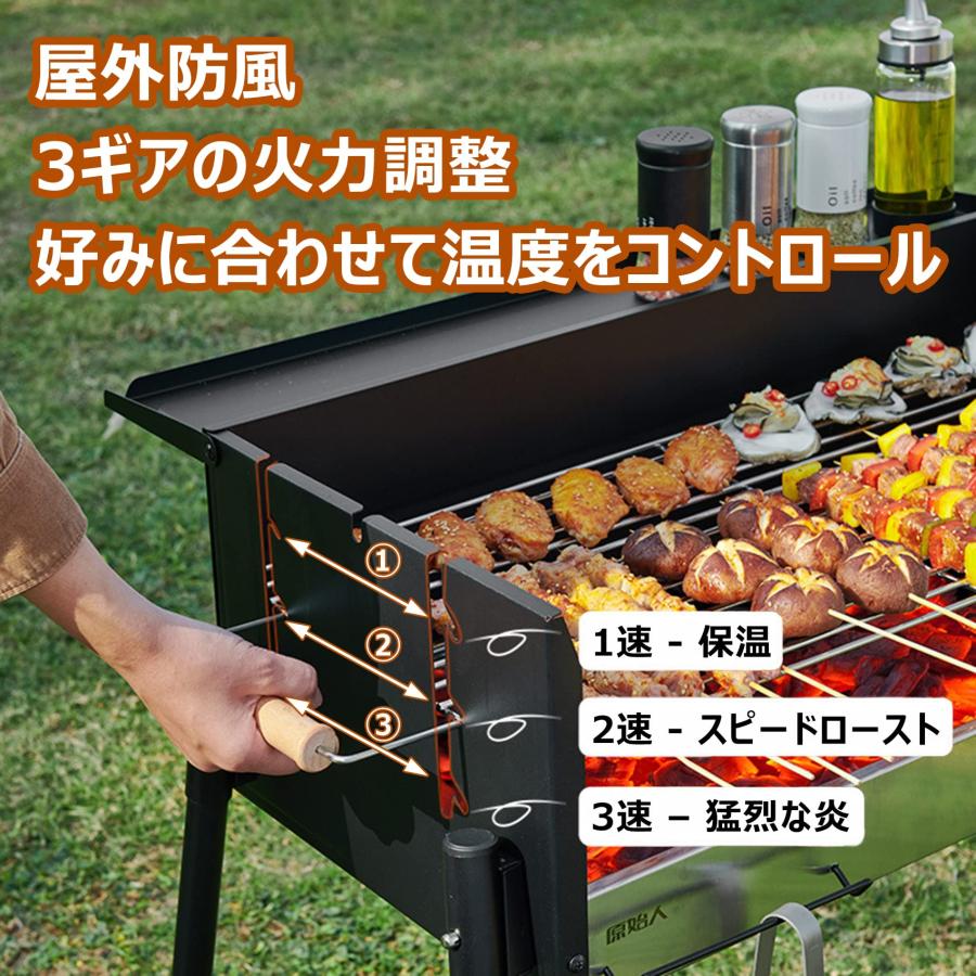 バーベキューコンロ bbq コンロ 折りたたみ 焚き火台 大型 8人用 火力
