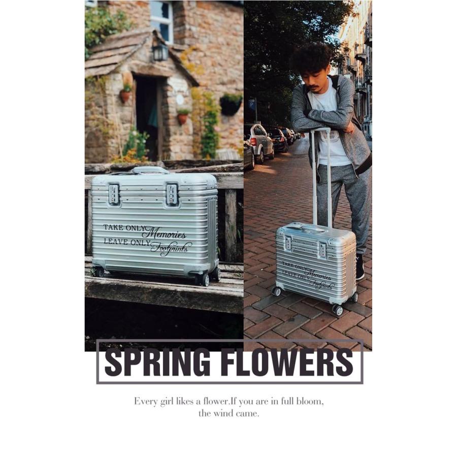 オールアルミマグネシウム合金スーツケース 18インチ小型トロリー