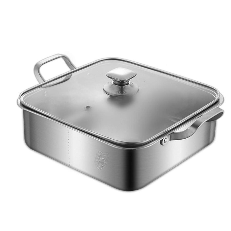 両手鍋 仕切り 付き 2食鍋 ステンレス だし汁 冬鍋 火鍋 鴛鴦鍋 卓上