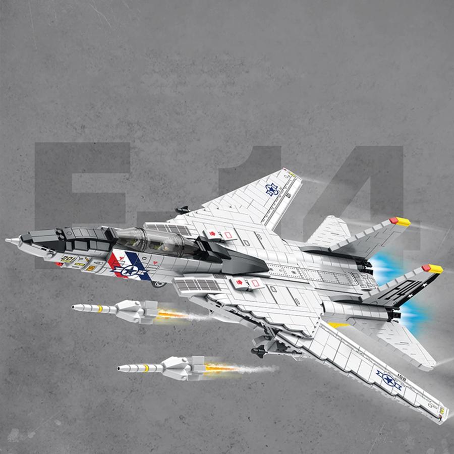 航空機F-14トムキャット戦闘機ビルディングセット、1600粒子 航空機F-14トムキャット戦闘機ビルディングセット、1600粒子