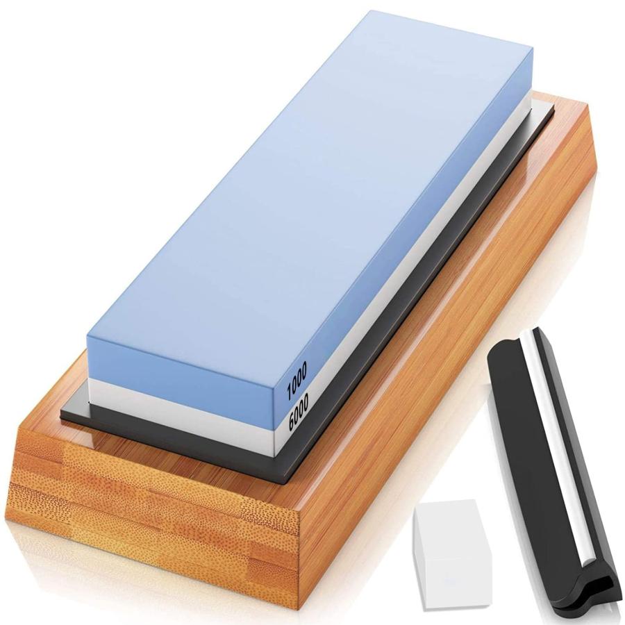 砥石 刃物砥石 研ぎ石 包丁 研石 両面 1000 6000 青と白 磨刀石 両面