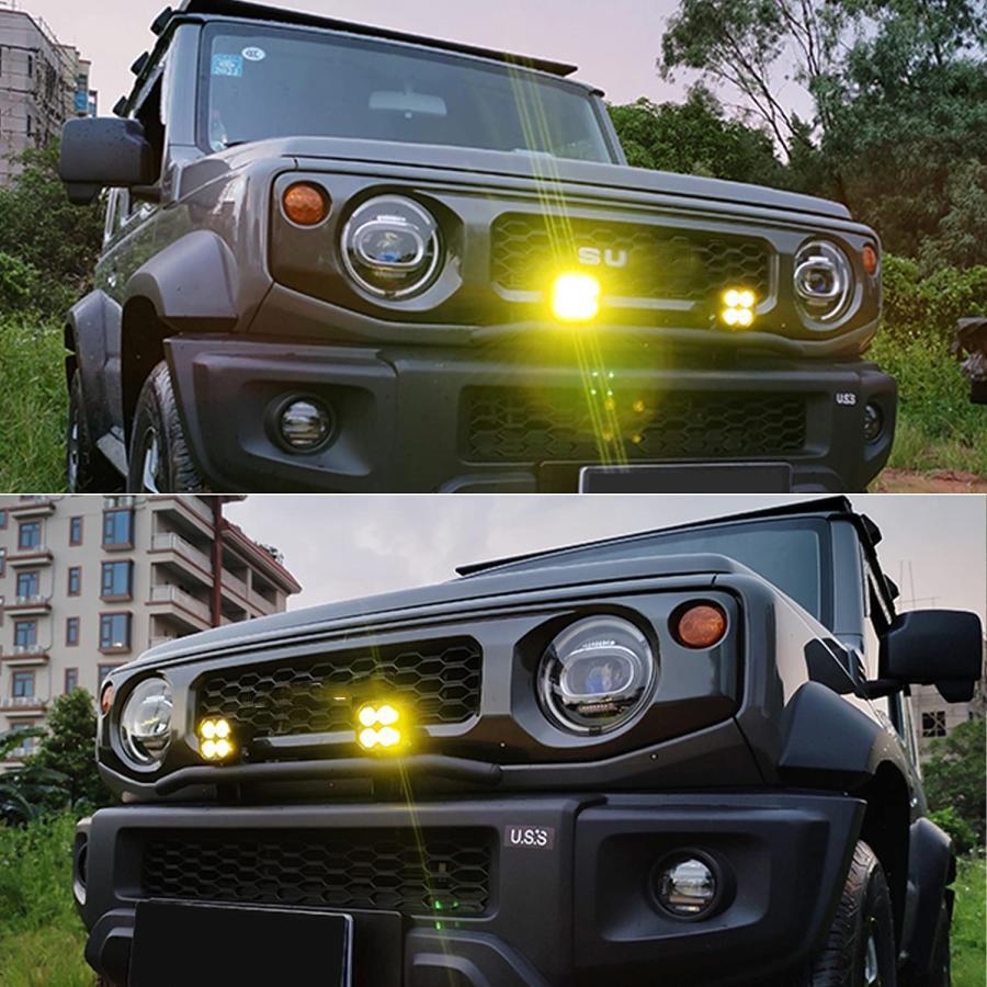 新型スズキジムニー フロントグリル 増設LEDランプ ブラケット JB64