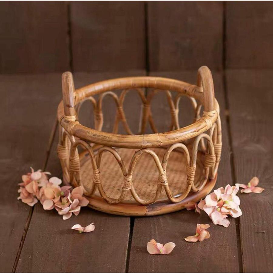 ニューボーンフォト 新生児 撮影 道具 写真 ポーズアイテム 籐