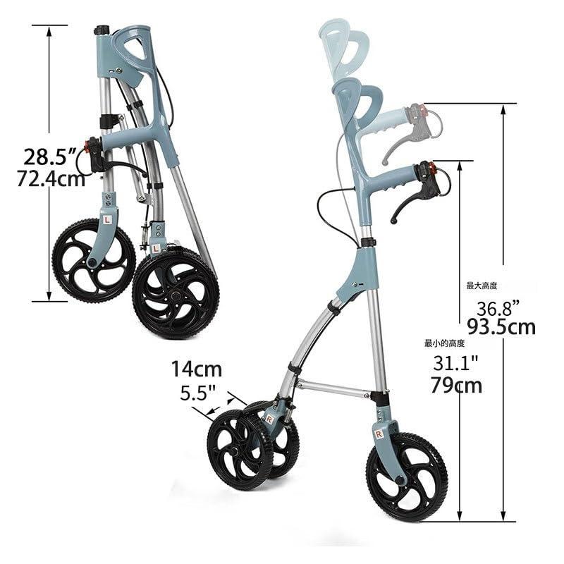 折りたたみ式歩行器 高齢者用折りたたみ式歩行器、シート付き、軽量、高さ調節可能