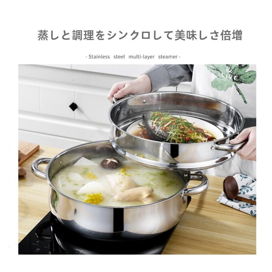 CHASSEUR 蒸し器付き鍋 ピスタチオグリーン 26センチ鍋 CHASSEUR 蒸し器付き鍋 ピスタチオグリーン 26センチ鍋