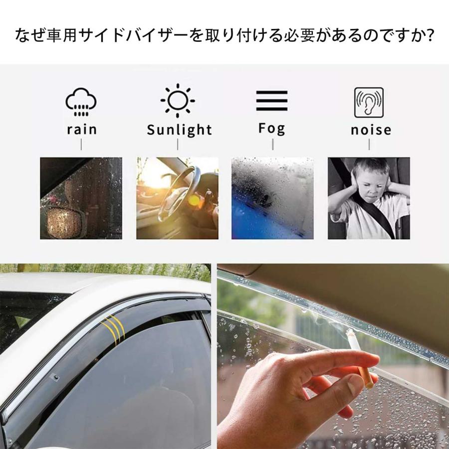 車用サイドバイザー 三菱エクリプスクロス GK系 専用 ドアバイザー