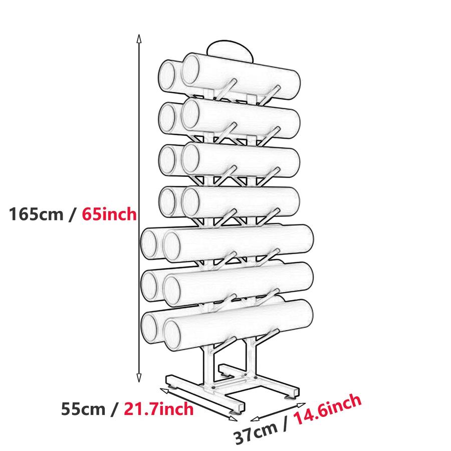 ヨガマット ストレージラック 大きな背の高いヨガマットラックフロア
