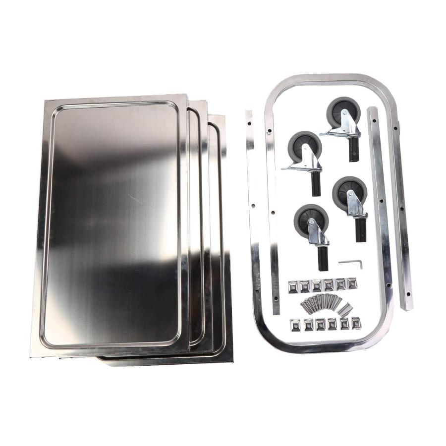 収納 ワゴン キッチンカート 75*40*83.5cm キャスター付き 3段 義務用