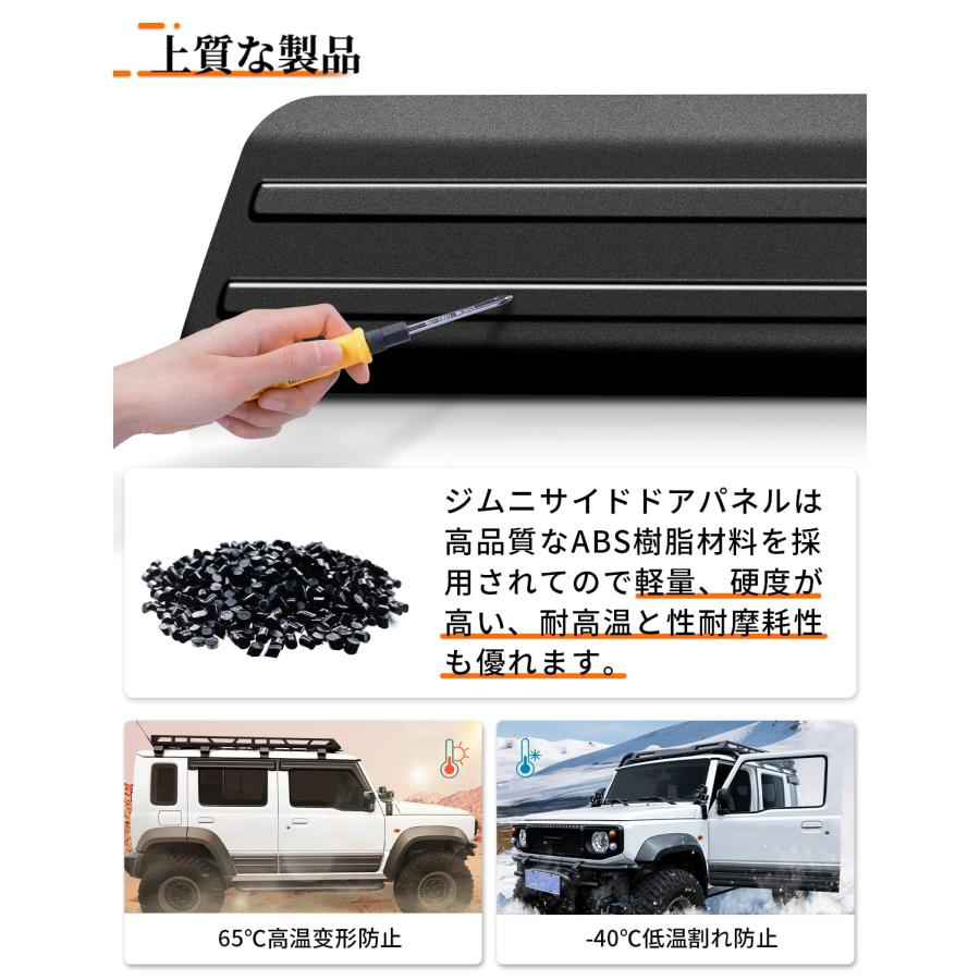 ジムニーノマド JC74 5ドア 専用 サイドドアパネル 4枚セット ABS製