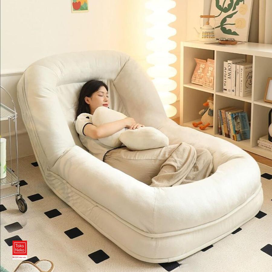 座椅子 フロアチェア マットレス兼用 折りたたみ 178×60×9cm ブラウン 座椅子 フロアチェア マットレス兼用 折りたたみ 178×60×9cm