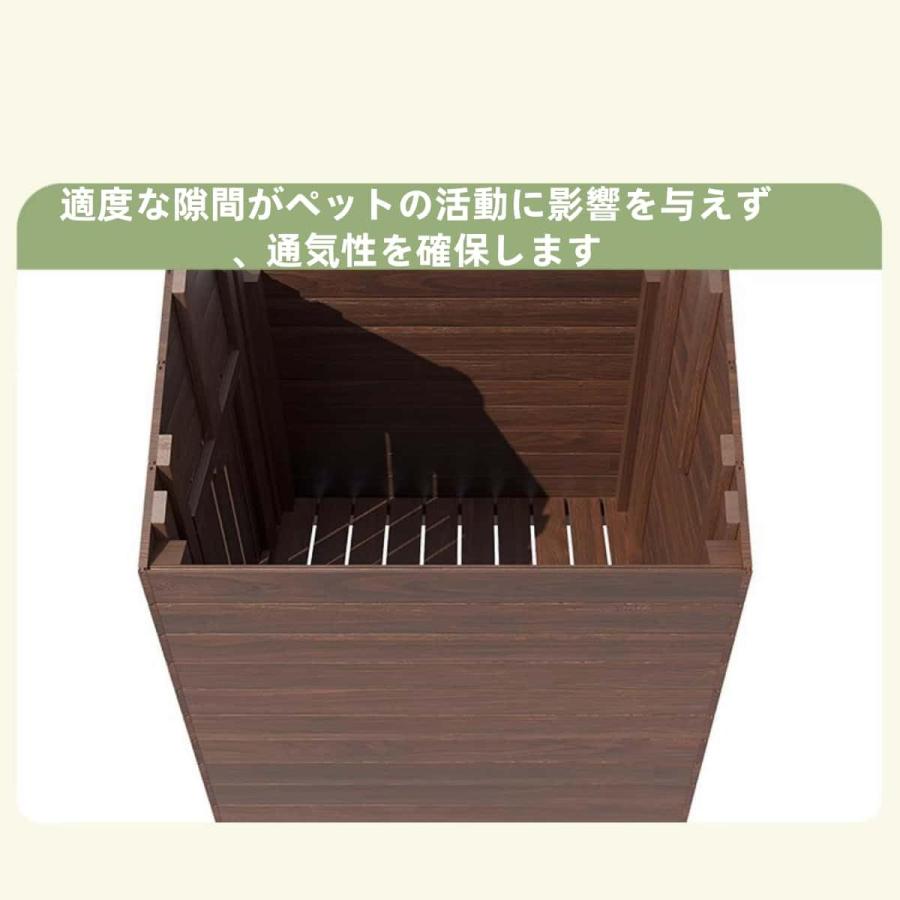 犬小屋木製ペットハウス ドッグハウス 屋外用無垢材の犬小屋通気 中