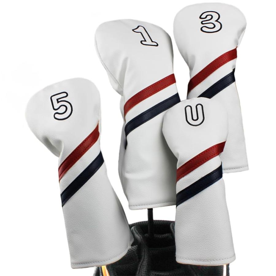 PXG ゴルフクラブカバー ヘッドカバー 4点セット 白 PXG ゴルフクラブカバー ヘッドカバー 4点セット 白 PXG ゴルフクラブ