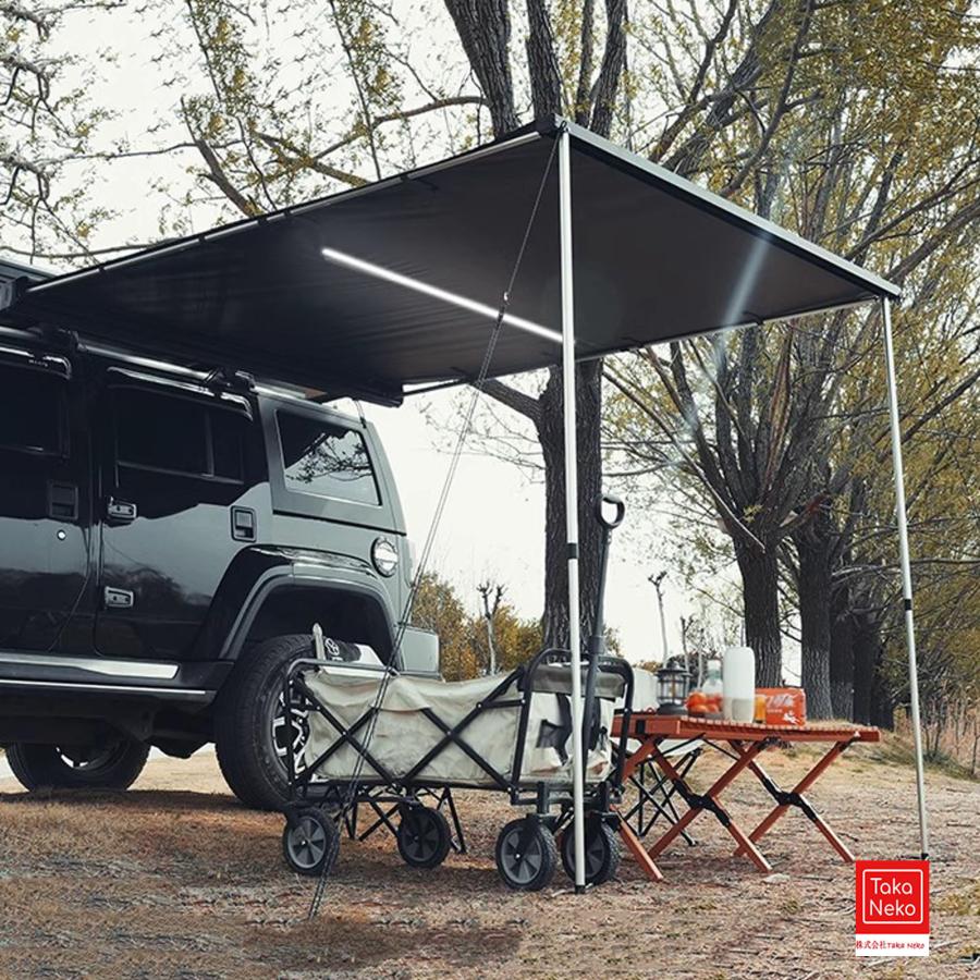 車 サイドオーニング カーサイドタープ カーオーニング LED