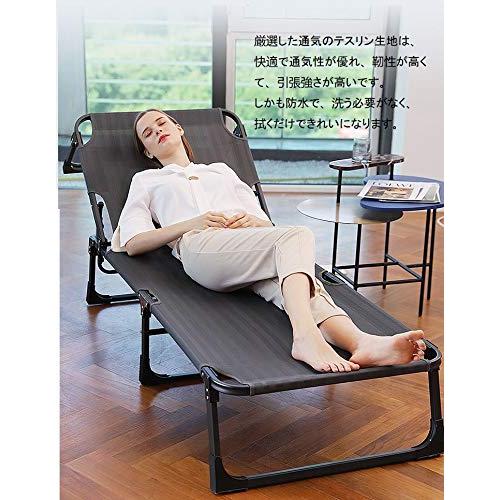 折りたたみ式ベッド アウトドアベッド フォールディングコット枕付き 四季通用  長さ 190*幅65 * 30CM 軽量 仮眠 防災 来客用 折りたたみ式ベッド アウトドアベッド フォールディングコット枕付き