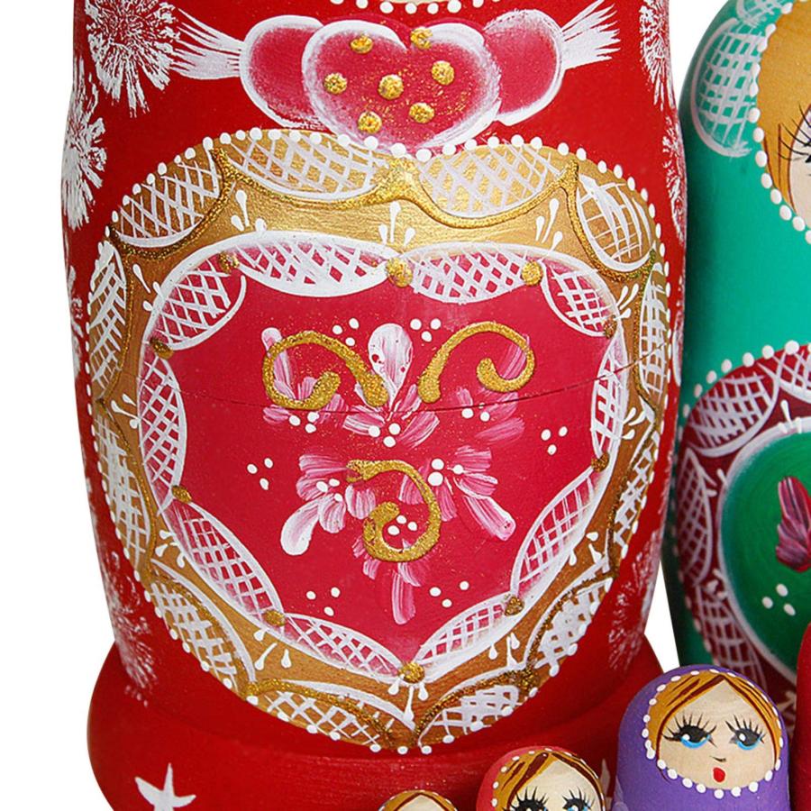 10個 愛らしい 女の子 木製 ロシアの入れ子人形 マトリョーシカ 10個 愛らしい 女の子 木製 ロシアの入れ子人形 マトリョーシカ