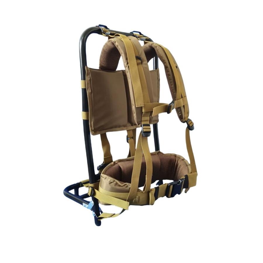 背負子 キャリー アルミフレームパック 背負う補助具 背負い子 フレームパック キャリーカート 折りたたみ可能 着脱簡単 超荷重60kg 防水 釣り 登山 運搬 錆びに 背負子 キャリー アルミフレームパック 背負う補助具 背負い子