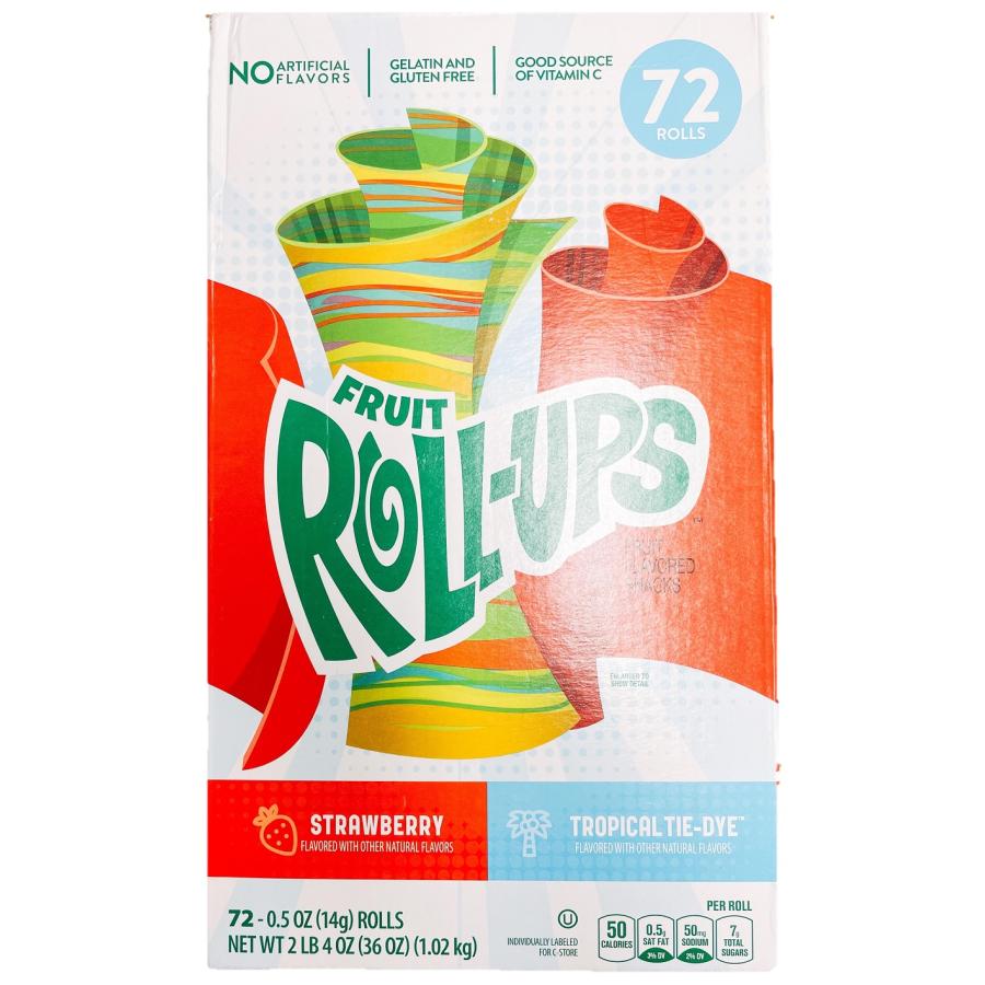 Fruit RollUps Variety Pack フルーツ ロールアップ フルーツフレーバー スナック バラエティパック 72ロール入り