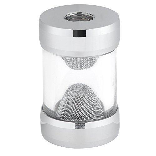 Bewinner 内ねじ式水冷フィルターファインスクリーン漏斗型フィルターデュアルヘッドメタルカバー硬質