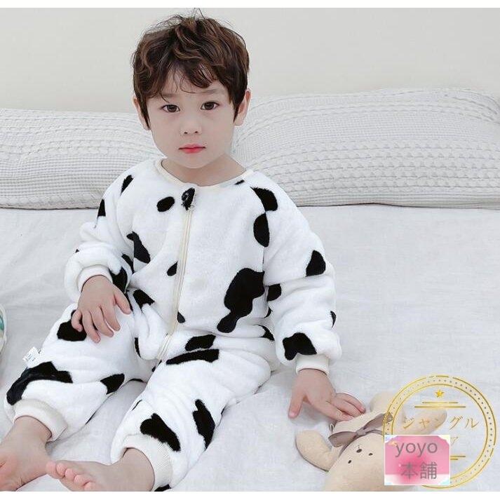 パジャマ 子供 もこもこ オールインワン ナイトウェア ルームウェア ワンピース 厚手 可愛い 女の子パジャマ 寝巻き 秋冬 部屋着 長袖 防寒 着後レビューで 女の子パジャマ