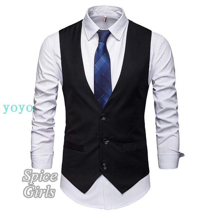 ビジネスベスト メンズ スーツ チョッキ ビジネス かっこいい 無地 スリム ベスト ジレー 結婚式 黒 グレー Yoyo 75hwyic Yoyoyo本舗 通販 Yahoo ショッピング