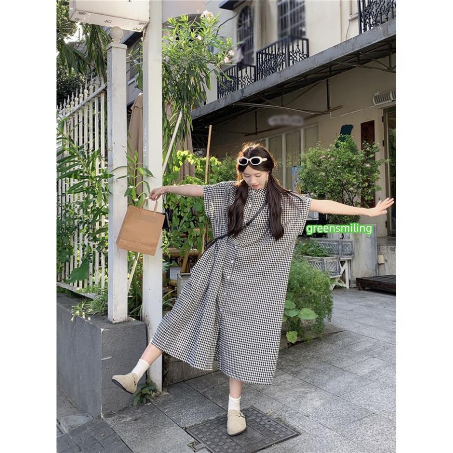 ワンピース 大人可愛い 夏ワンピース ゆるワンピ 夏 小柄 チェック柄
