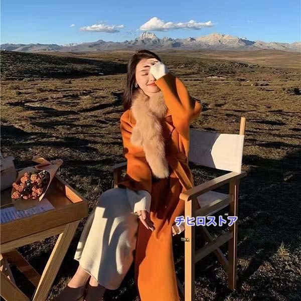 チェスターコート レディース 超ロング丈 女子 アウター 7color 暖かい