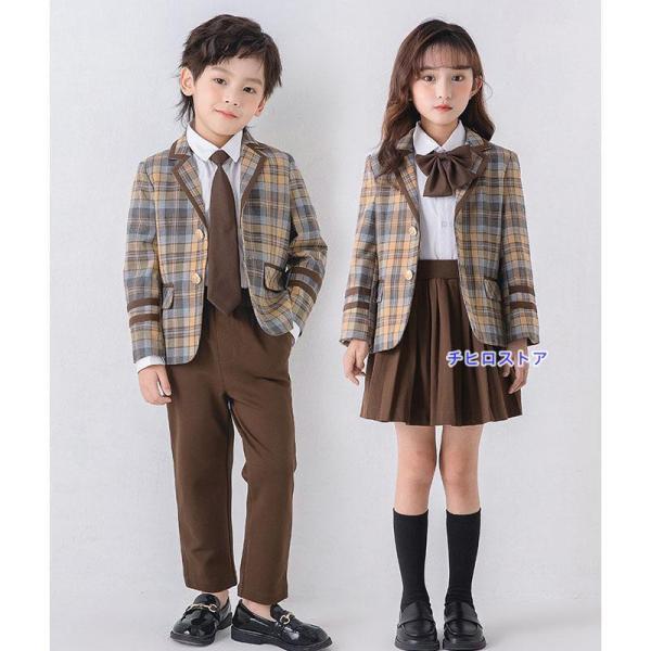 卒業式 スーツ 男の子 女の子 小学校 フォーマル スーツ キッズ 子供服 上下セット 春コーデ 入学式 結婚式 発表会 写真館 撮影 卒園式 ジュニアの画像