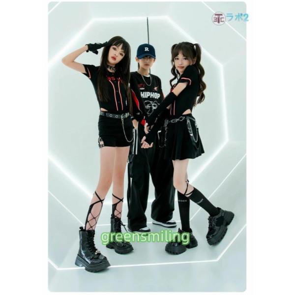 黒服のダンス 黒 キッズ ダンス衣装 セットアップ k-pop 衣装 シャツ パンツ
