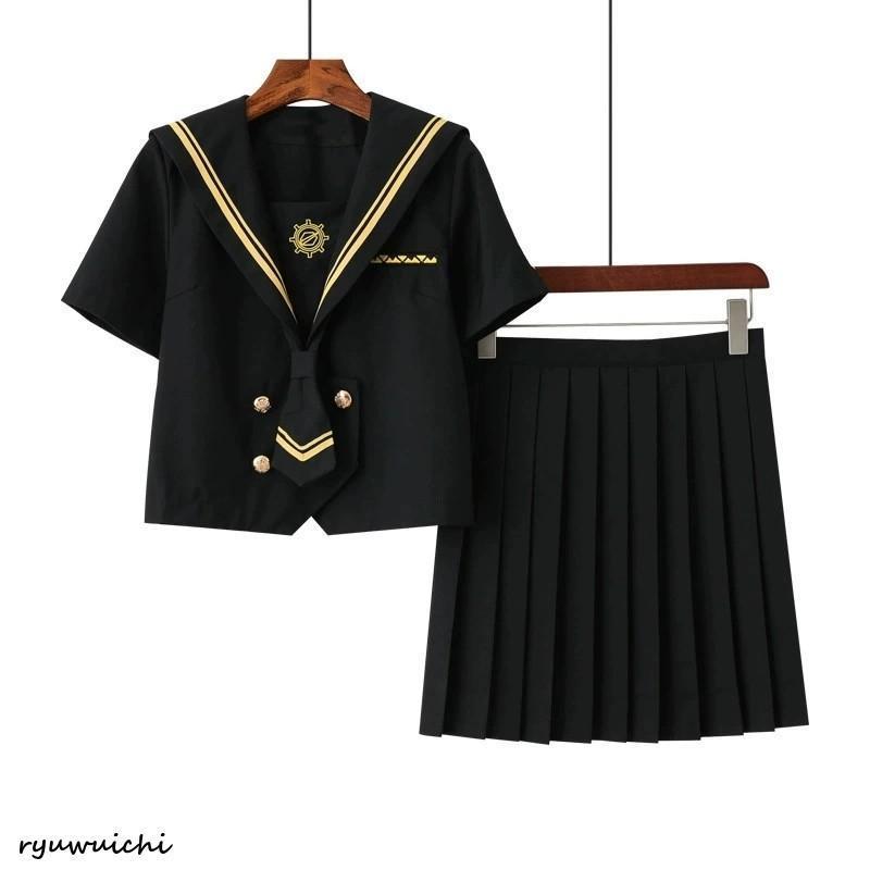 セーラー服 半袖 黒 セーラー服 半袖 黒 女子制服 単品/セット 学生服 高品質 女子高校生