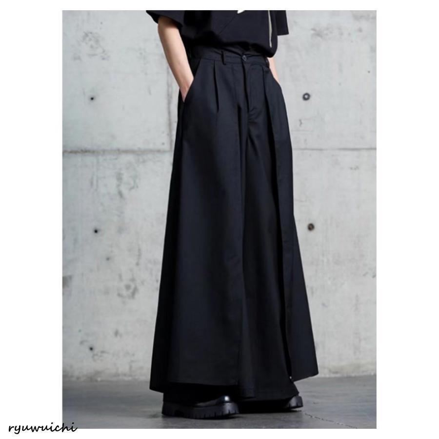 袴パンツ モード系 サルエルパンツ ガウチョパンツ メンズ ゆったり