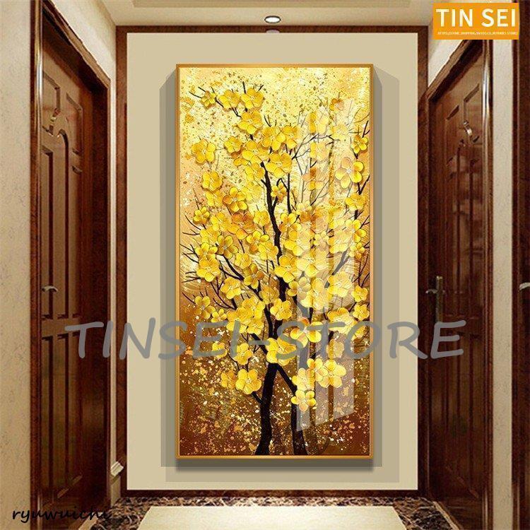 油絵 絵画 寝室 玄関 飾り 壁掛け インテリア美術品 風景絵 木の絵