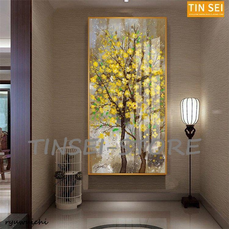 油絵 絵画 寝室 玄関 飾り 壁掛け インテリア美術品 風景絵 木の絵