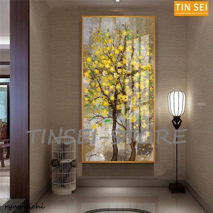 油絵 絵画 寝室 玄関 飾り 壁掛け インテリア美術品 風景絵 木の絵