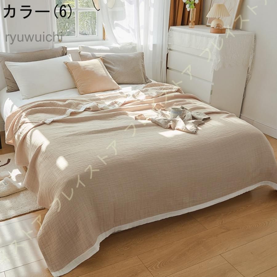ガーゼケット 4重 春夏用 シングル 4重織 綿100% クシュクシュ