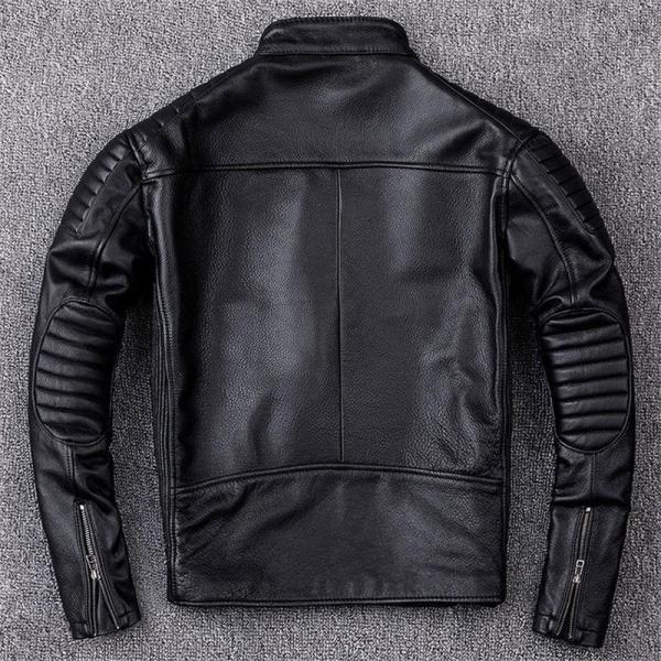 ライダース ジャケット 牛革 メンズ 本革 スジャケット 中綿入れ
