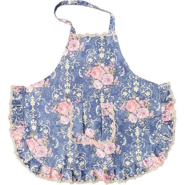 エプロン レディース キッチン 花柄 北欧風 ドレス 可愛い シンプル