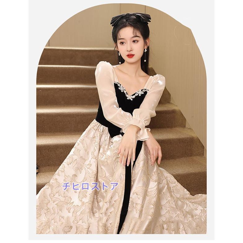 華麗・美品✨アレックスイブニングス シルク混 ロングドレス ビーズ 4L 大きい ドレス 大人 ピアノ 発表会 ロング丈 ぽっちゃり 大きいサイズ