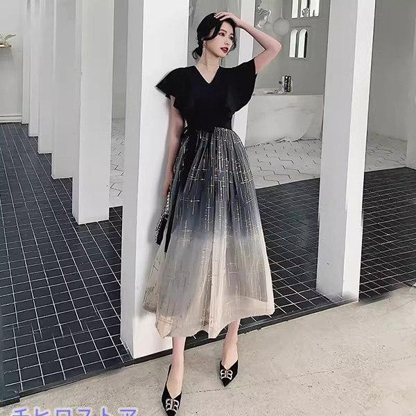 パーティードレス ロングドレス 演奏会 ラウンドネック 成人式 大人 ピアノ 発表会  結婚式 ステージ 母親 20代 30代 40代　 |  | 01