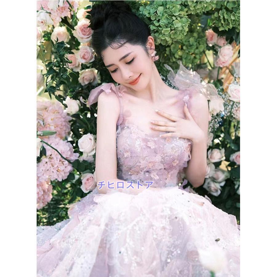 ドレス 大人 ピアノ 発表会 ロングドレス 花柄 演奏会 演奏会用ドレス ピアノ発表会 結婚式 高校生 パーティードレス 母親 イブニングドレス ロング_5